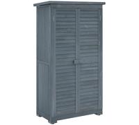 Shed Storage Wooden 3 Shelves Tool Cabinet Garden