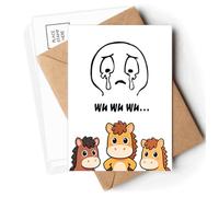 shed tears black cute chat fpattern Postcards Envelopes Cards Mailing Year Horse