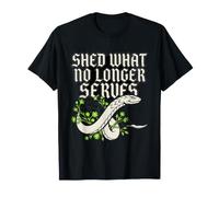 Shed What No Longer Serves Snake Gothic Lettering Design T-Shirt