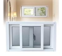 Shed Window, Basement Replacement Windows with Screen and Tempered Glass, Aluminum Alloy Sliding Windows for Chicken Coop Bathroom Playhouse(121x71cm)