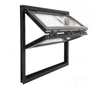 Shed Window, Concession Serving Window for Food Truck, Manual Sliding Folding Window with Locking Handle for Business Kitchen