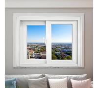 Shed Windows Replacement Basement Windows, Aluminum Horizontal Sliding Window Well Cover with Screen and Tempered Glass for Kitchen/Garage/Mobile Caravan 40 50 52 55 60 65 80cm(White,96x70cm)