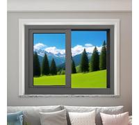 Shed Windows Replacement Basement Windows, Aluminum Horizontal Sliding Window Well Cover with Screen and Tempered Glass for Kitchen/Garage/Mobile Caravan 40 50 52 55 60 65 80cm(Black,95x70cm)