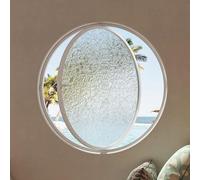 Shed Windows Round Rotating Windows That Open 360° Around Tempered Glass House Window for Attic, Kitchen, Study, Bedroom(White,80cm/31.5in)