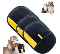 Shedly Glove, pawlush pro Glove, Pet Hair Removal Gloves, Double-Sided Pets Grooming Gloves, Reusable Pets Grooming Glov for Washing, Groomin Mitt, Hair Removal Tool(3PC)