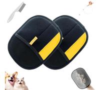 Shedly Sweep Pro Hand Held, Pawlush Pro Glove, 2025 New Upgrade Anti-Static Double-Sided Pet Grooming Gloves, A Cleaner Home with Just One Swipe (A, 2PCS)