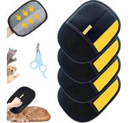 Shedly Sweep Pro, Petlova Glove - Deshedding & Massaging Gloves for Dogs Cats (4Pcs)