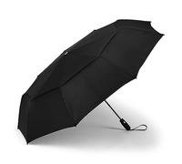 ShedRain Vortex Automatic Jumbo Compact Folding Windproof Travel Umbrella - Push Button Open & Close - Rain & Windproof Vented Double Canopy - Protect from Rain, Sun & Wind - Wind Tunnel Tested to 75