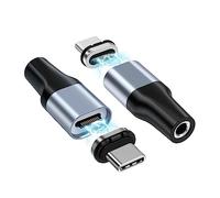 SHEEAST USB C to 3.5mm Female Audio Magnetic Adapter Earphone Jack AUX Dongle 2Pack Type C to Headphone Compatible with Google Nexus 6 5 4XL, Samsung Galaxy S21 S20 S10 S9 Ultra Note