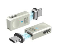 SHEEAST USB Type C Magnetic Adapter 40Gbps, Side Port 2Pack 240W Magnetic USB C Adapter 24 Pin Straight with 8K 60Hz for Steam Deck, Thunderbolt 3/4, MacBook Pro/Air, Quest 2, RoG Allyand, iPad Pro