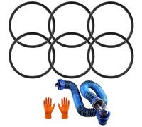 SheeChung 6 PCS RV Sewer Hose Gaskets, Replacement Rubber Gaskets for RV Sewer Hose Fittings, Ensures Tight Seal and Odor Free, Fit Elbow & Bayonet (39834)