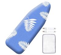 SheeChung Ironing Board Cover and Pad for Extra Wide 18" x 49" Ironing Boards,Premium Heavy Duty 3-Layer Silicone Coated Cover with 2mm Foam and 4mm Felt,Resists Scorching and Staining