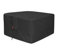 SheeChung Large 44'' Square Fire Pit Cover - Waterproof 600D Heavy Duty Square Patio Fire Pit Table Cover Black (44''L x 44''W x 24''H)-Fits 40",42",43",44"Firepit/Bowl Cover
