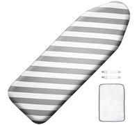 SheeChung Over The Door Ironing Board Cover 14x42 Inch,Thick Iron Covers with Fastener Straps & Pull Bungee Cord,Durable 4 Layers Scorch & Stain Resistant Padded Door Ironing Board Cover