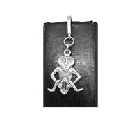 Sheela Na Gig Bookmark (Celtic Pagan Fertility Goddess) in Blue Organza Pouch (11cm Silvery Plain stem)