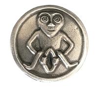 Sheela Na Gig Brooch Handcrafted From English Pewter (BR0802) + 59mm Button Badge