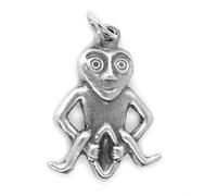 Sheela Na Gig Charm (Pagan Celtic Fertility Goddess) in a Burlap Pouch