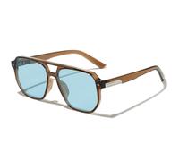 SHEEN KELLY Oversized Pilot Sunglasses for Men Women Double Bridge Style