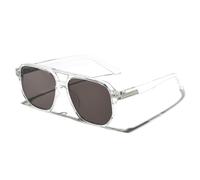 SHEEN KELLY Oversized Pilot Sunglasses for Men Women Double Bridge Style