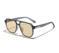 SHEEN KELLY Oversized Pilot Sunglasses for Men Women Double Bridge Style