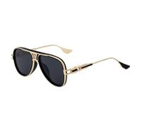 SHEEN KELLY Polarized Pilot Sunglasses for Men Women Retro Rectangular Metal Frame Flat Top Pilot UV400