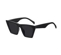 SHEEN KELLY Retro Cat Eye Sunglasses Women Men Black Polarized Square Eyeglasses Men Designer Succinct Style Flat Top Glasses