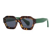 SHEEN KELLY Retro Hexagon Sunglasses Women Men Thick Frame Tinted Lens | Bold retro design with tinted lenses creates a stylish look, perfect for streetwear, travel, festivals and everyday outfits.