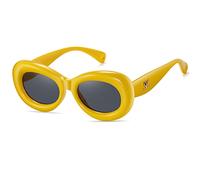 SHEEN KELLY Retro Oval Sunglasses Women Men Trendy Cute Glasses Circle Round Party Colorful Eyewear