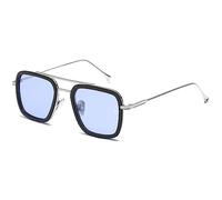 SHEEN KELLY Retro Pilot Sunglasses Classic Glasses Metal Square Frame for Men Women Eyeglasses