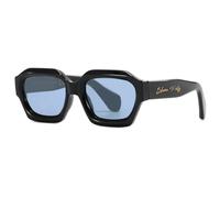 SHEEN KELLY Retro Thick Hexagon Rectangle Sunglasses For Women Men Trendy Classic Square Orange Fashion 90s Glasses