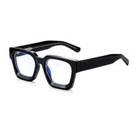 SHEEN KELLY Retro Thick Rectangle Chunky Blue Light Blocking Glasses Women Men Trendy Square Fashion 90s Glasses
