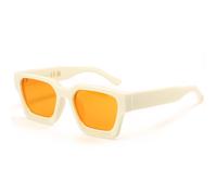 SHEEN KELLY Retro Thick Rectangle Chunky Sunglasses For Women Men Trendy Classic Narrow Square Black Tortie Frame Fashion 90s Glasses