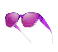 SHEEN KELLY TR90 Oversized Fits Over Sunglasses Mirrored Polarized Lens Cateye for Women Driver Goggles Over Glasses Lightweight