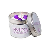 Sheenashona Thank you For Being There For Me Handmade Soya Wax Candle Tin (White Linen)