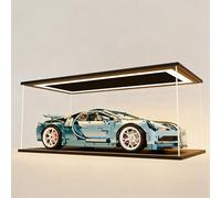 Sheenory Clear Acrylic Display Case with LED Lights,Dustproof Showcase Organizer display Box for 1/24 1/32 Scale diecast model cars and small Collectibles - (1/24 scale 11x6.2x5.1 inch, 28x16x13cm)