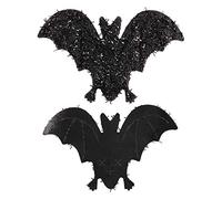Sheens 30Pcs Halloween Embroidered Patches, Bat Appliques Iron On Sew On Fabric Badges Non Woven Fabric Bat Patch for Craft Embellishment Halloween Eve Decor