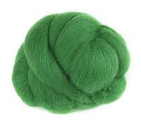 Sheens 8 Colors Natural Wool Roving Needle Felting Wool Fiber Spin for Needle Felting Hand Discovering DIY Weaving Craft[Green]