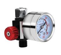 Sheens G1/4 Brass Air Pressure Regulator with Gauge, Adjustable Control Valve for Air Compressor, Pneumatic Tools, Spray Guns