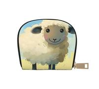 Sheep 1 Printed Card Holder Wallet, Women's PU Leather Card Case Wallet & Pocket Wallet
