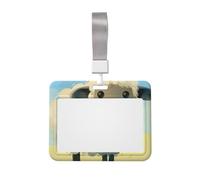 Sheep 1 Printed ID Badge Holder with Lanyard, Clear Plastic Badge Holder for Work, School, Hospital, Security - Water Resistant & Dirt Proof