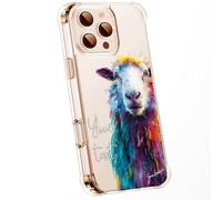 Sheep 1 WaterColour Personalised Phone Case Animal Wildlife Splatter Painting Limited Edition Artwork CLEAR Cover, Exclusive Art for iPhone 16 15 14 13 12 11 Ranges CUSTOMISABLE: Sheep 1