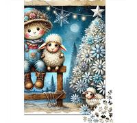 Sheep 1000 Pc Sturdy Paper Board Puzzle Parent-Child Families Home Leisure Unique Artwork 52x38cm/1000pcs