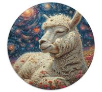 Sheep 1000 Piece Round Jigsaw Puzzles Creative Seeking A Challenging And Relaxing Activity Games for Adults And Kids 1000pcs (67.5x67.5cm)