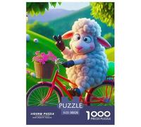 Sheep 1000 Pieces Premium Jigsaw Animal Age 12+ Cool Collage Effect, Fun Details, Educational, Challenging Puzzle Games 38x26cm/1000pcs