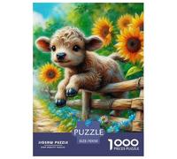 Sheep 1000 Pieces Premium Jigsaw Animal Age 12+ Cool Collage Effect, Fun Details, Educational, Challenging 70x50cm/1000pcs