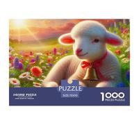 Sheep 1000 Pieces Premium Jigsaw Animal Age 12+ Cool Collage Effect, Home Decoration, Educational, Challenging Puzzle Games 70x50cm/1000pcs
