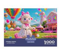 Sheep 1000 Pieces Premium Jigsaw Animal Age 12+ Quirky, Abstract Design, Fun Details, Educational, Challenging Puzzle Games 70x50cm/1000pcs