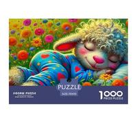 Sheep 1000 Pieces Premium Jigsaw Animal Age 12+ Quirky, Abstract Design, Fun Details, Educational, Challenging 70x50cm/1000pcs