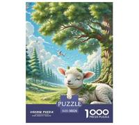 Sheep 1000 Pieces Puzzle Age 14+ for Adults Fun Challenging Brainteasing Jigsaw Colourful Creativity Gift Giving 38x26cm/1000pcs