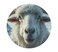 Sheep 120 Piece Circular Puzzle Wildlife Animal Shape Premium Home Decor Puzzle Stress Relief Relaxing Activity for Adults & Kids Educational 120 PCS